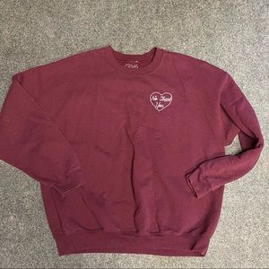 XL juniors “no thank you” oversized crew sweatshirt